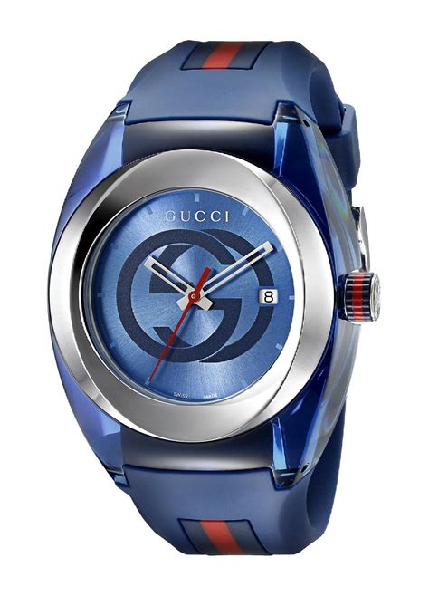 Gucci Gucci Sync Xxl Blue Rubber Unisex Watch Ya137104