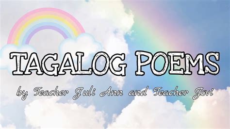 Tagalog Poems Mga Tula Kindergarten Youtube
