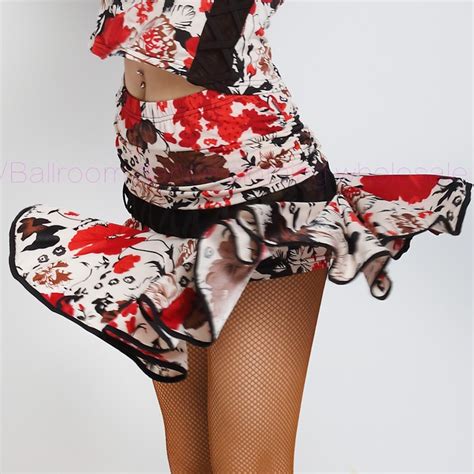 New Milk Silk Latin Dance Skirt Sexy Printing Latin Dance Skirt For Women Latin Dance Exercise