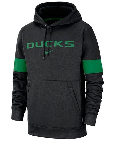 Nike Mens Oregon Ducks Therma Sideline Hooded Sweatshirt Macys