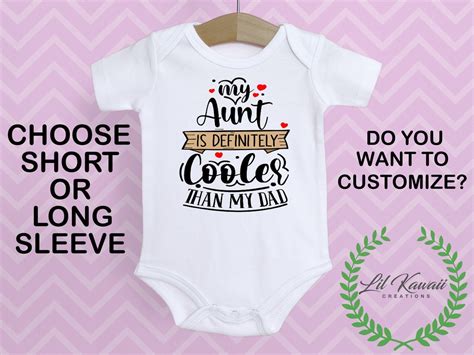 my aunt is definitely cooler than my dad onesie aunt onesie etsy