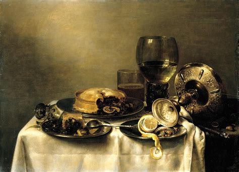 Willem Claesz Heda A Still Life Of An Overturned Silver Tazza A