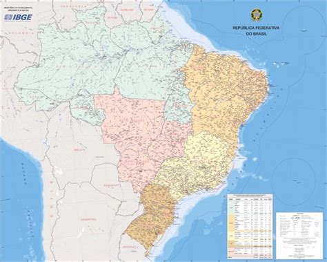 Ebc Ibge Lança Mapa Político Atualizado Do Território Brasileiro