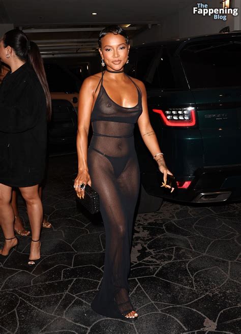 Karrueche Tran Flashes Her Nude Tits As She Celebrates Her Th