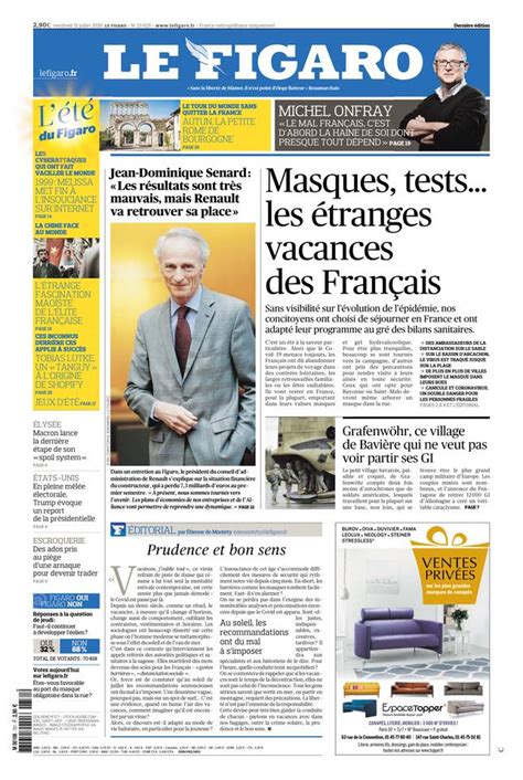 Le Figaro Du 31 Juillet 2020 Le Kiosque Figaro Digital