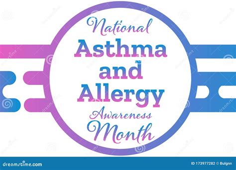 May Is Asthma And Allergy Awareness Month Holiday Concept Stock Vector