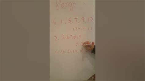 Maths How To Calculate Range Youtube