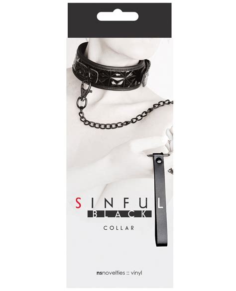 Ns Novelties Sinful Collar Black By New Sensations Novelties Inc