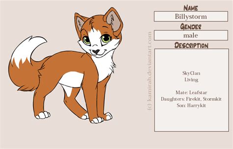 At this time, she often confided in her friend fawnpawabout her anxiety. Warriors: Billystorm by MarauderWolf93 on DeviantArt