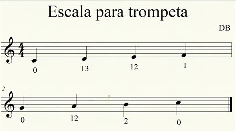 Basic Trumpet Scale Escala Básica Trompeta Youtube