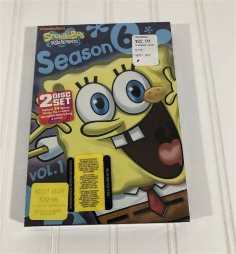Spongebob Squarepants Season 6 Vol 1 Dvd 2 Disc Set Cartoon