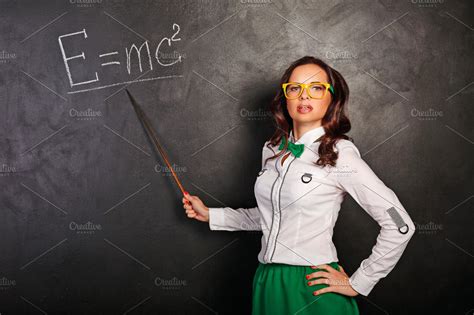 Teacher At The Blackboard High Quality Education Stock Photos