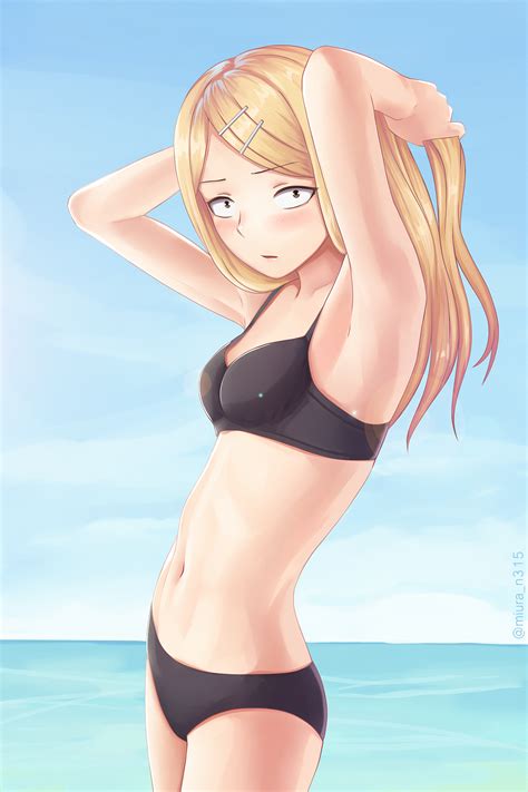 Hintergrundbilder Anime Mädchen Bikini Meer Wasser Lange Haare Blond Endou Saya Dagashi