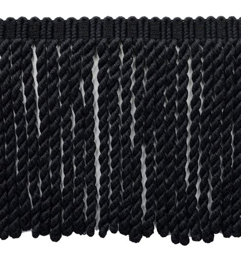 Perfect for pillows, lampshades, draperies, furniture upholstery or slipcovers. 6 Inch Long / Black Bullion Fringe Trim / Style# BFSCR6 ...