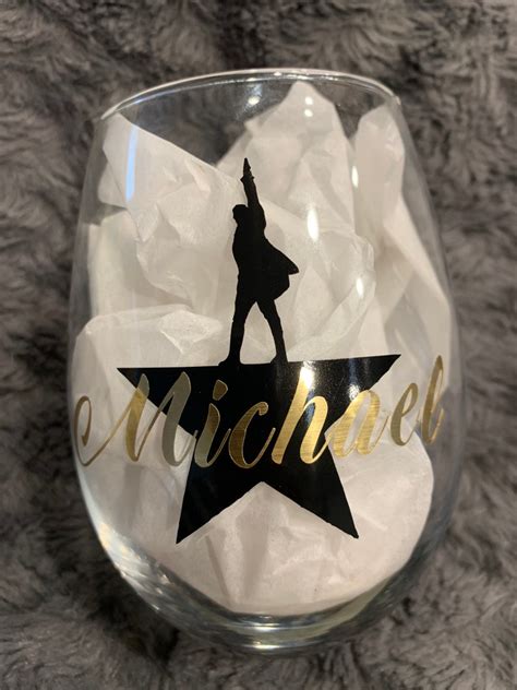 Stemless Wine Glasses Personalized With Hamilton Theme Etsy