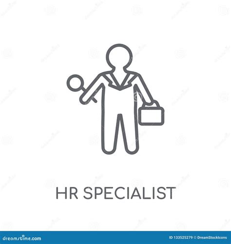 Hr Specialist Linear Icon Modern Outline Hr Specialist Logo Con Stock