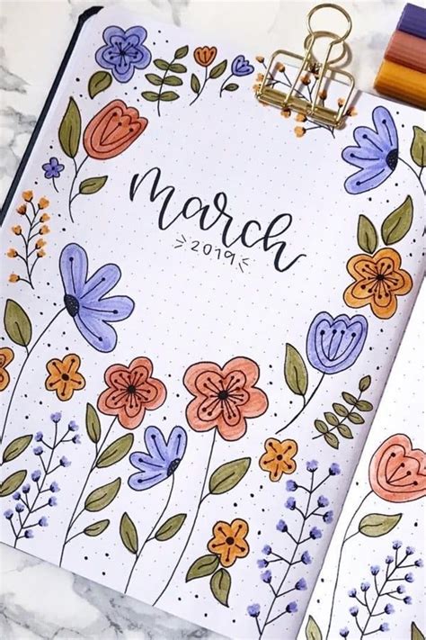 32 Best March Bullet Journal Cover Page Ideas Bliss Degree March