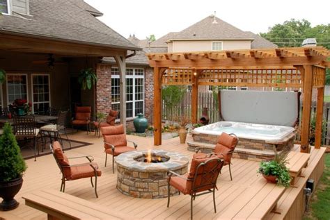 The coping around the spa is bullnose in champlain grey. Cozy Place In Backyard With Hot Tubs Decks : Nice Backyard ...
