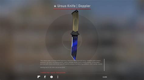 First Knife Unbox Factory New Ursus Doppler Rcsgo