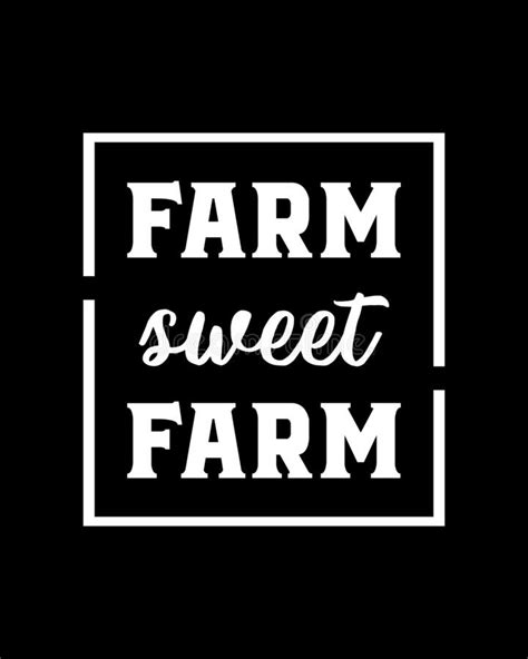 farm sweet farm hand drawn typography poster design stock vector illustration of poster farm