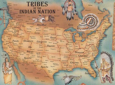 Tribes Of Indian Nation Map Us Mappery