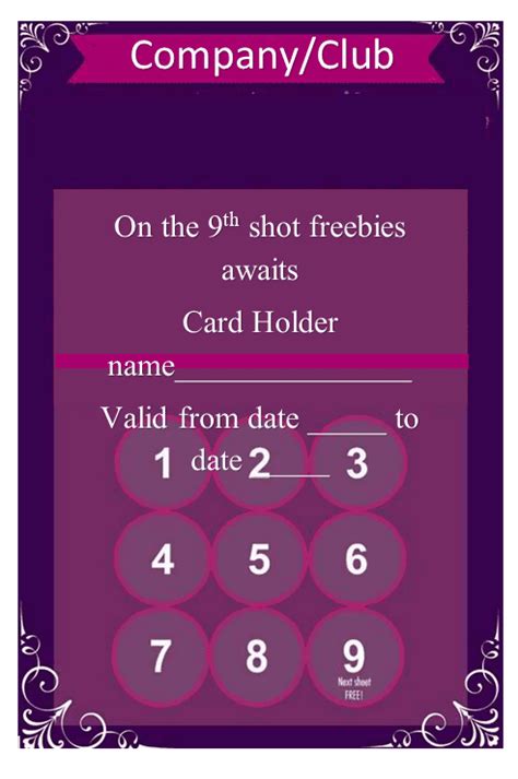 40 printable punch card templates for free