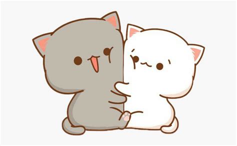 Freetoedit Cute Kawaii Cat Couple Love Hug Affection Kawaii