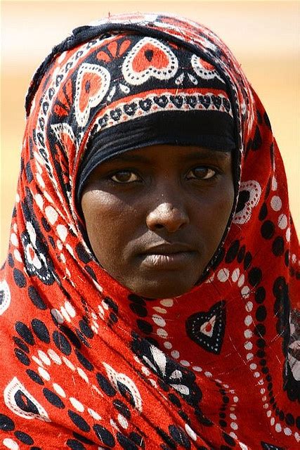 Afar Tribe Girl In Danakil Desert Eritrea African People Afar