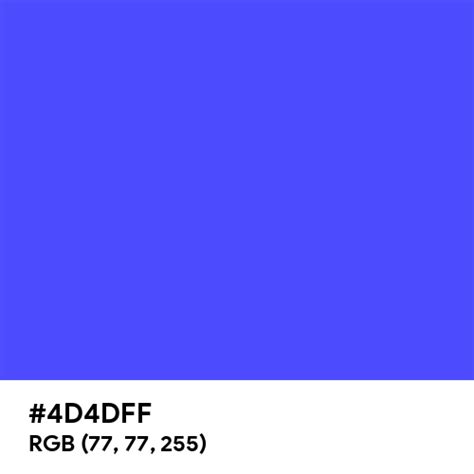 Neon Blue Color Hex Code Is 4d4dff