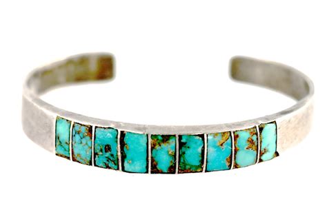 Early Zuni Inlay Turquoise Bracelet