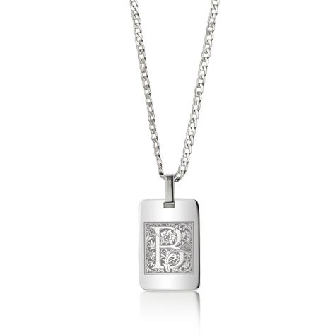 Stunning Personalized Silver Pendant Necklace With Initial For Her