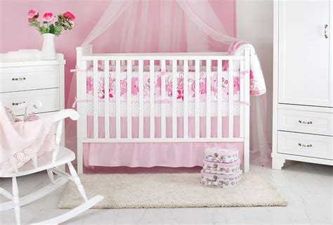 Includes quilt, bumper, dust ruffle, fitted sheet, diaper stacker and. vintage rose crib | Rose bedding, Baby nursery bedding ...