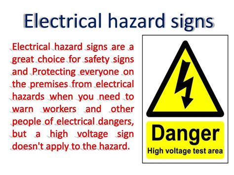 Ppt Electrical Warning Safety Signs Powerpoint Presentation Free