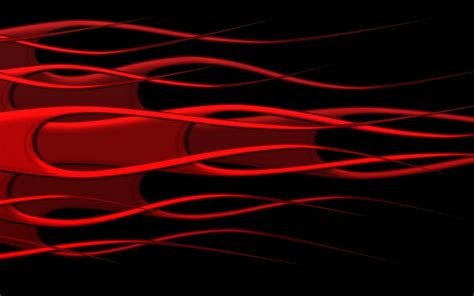 Illustration Black Background Abstract Heart Red Fire Circle