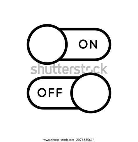 Line Icon Button On Off Simple Stock Vector Royalty Free 2076335614