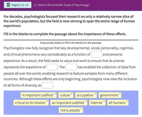 Solved 12 What Is The Scientific Scope Of Psychology For