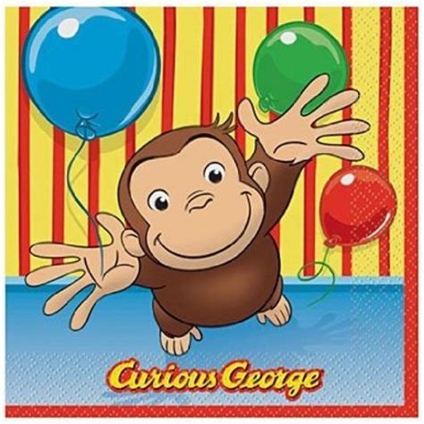 Geekshive Curious George Animated 16 Luncheon Napkins Napkins