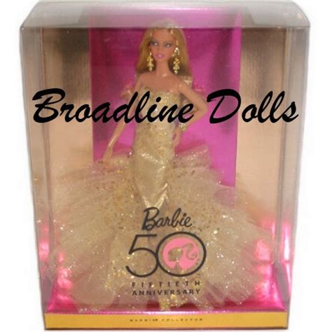 barbie 50th anniversary glamour doll in gold gown nrfb