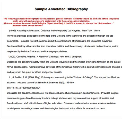 Annotated Bibliography Structure Apa
