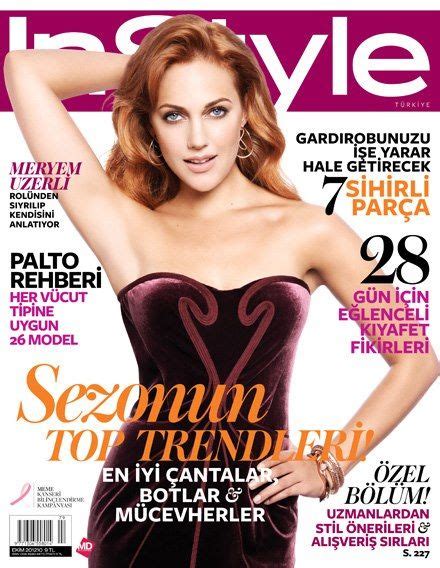 Meryem Uzerli On The Cover Of Instyle Magazine Turkish Actors And