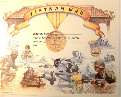 Vietnam War Certificate Unused Mint From The Us Naval Institute