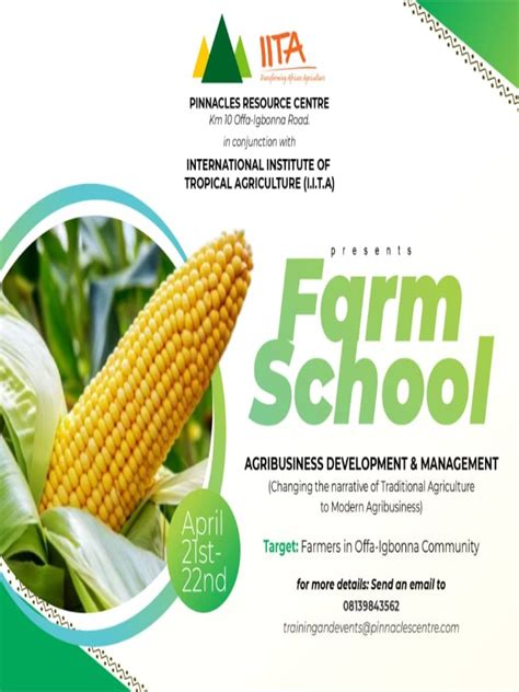 Training Agribusiness Development And Management Pinnacles Resource