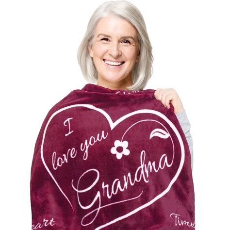 i love you grandma t blanket merlot red by buttertree® buttertree® blankets