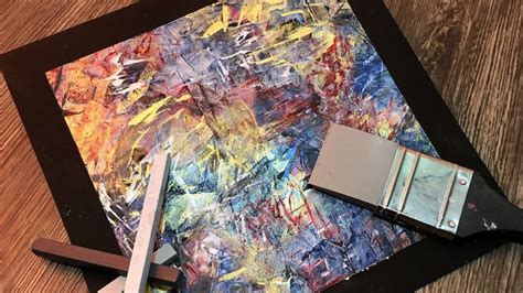 Abstraktes Acrylbild mit dem Pinsel malen Acrylmalerei für Anfänger