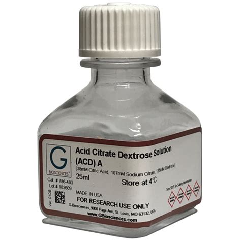 Acd Acid Citrate Dextrose Solutions For Anticoagulants