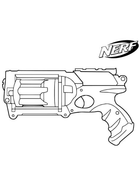 Kolorowanki Pistolet Nerf Łatwe do wydrukowania i pokolorowania