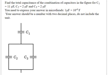 Canceling the q s, we obtain the equation for the total capacitance in series cs to be. Solved: Find The Total Capacitance Of The Combination Of C ...