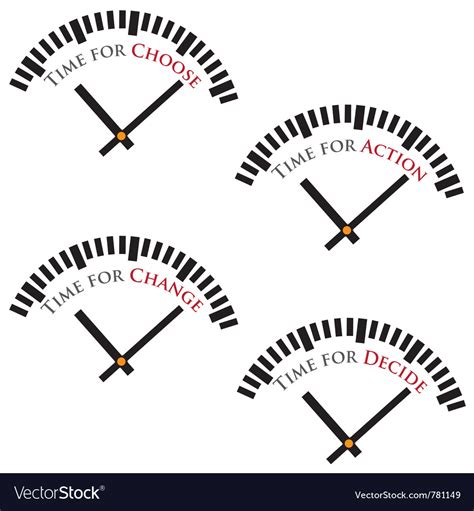 Set Of Time Concepts Royalty Free Vector Image