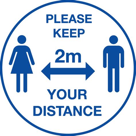 Please Keep Your Distance Covid 19 Floor Vinyl Aura Sign Shop