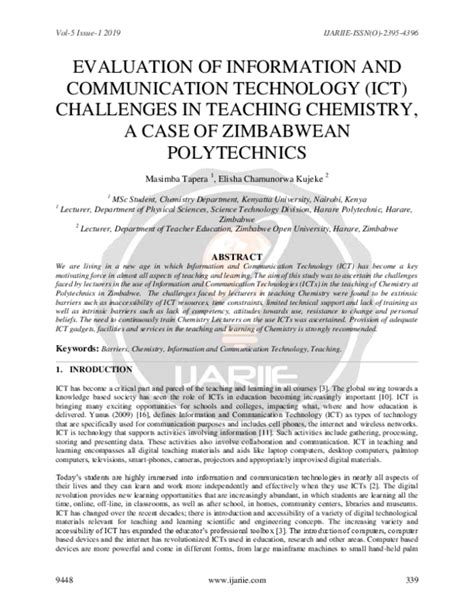 Pdf Evaluation Of Information And Communication